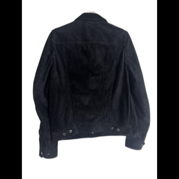 Todd Snyder Jacket Mens XS Black Suede Dylan Calf Leather Trucker Snap - Picture 14 of 16